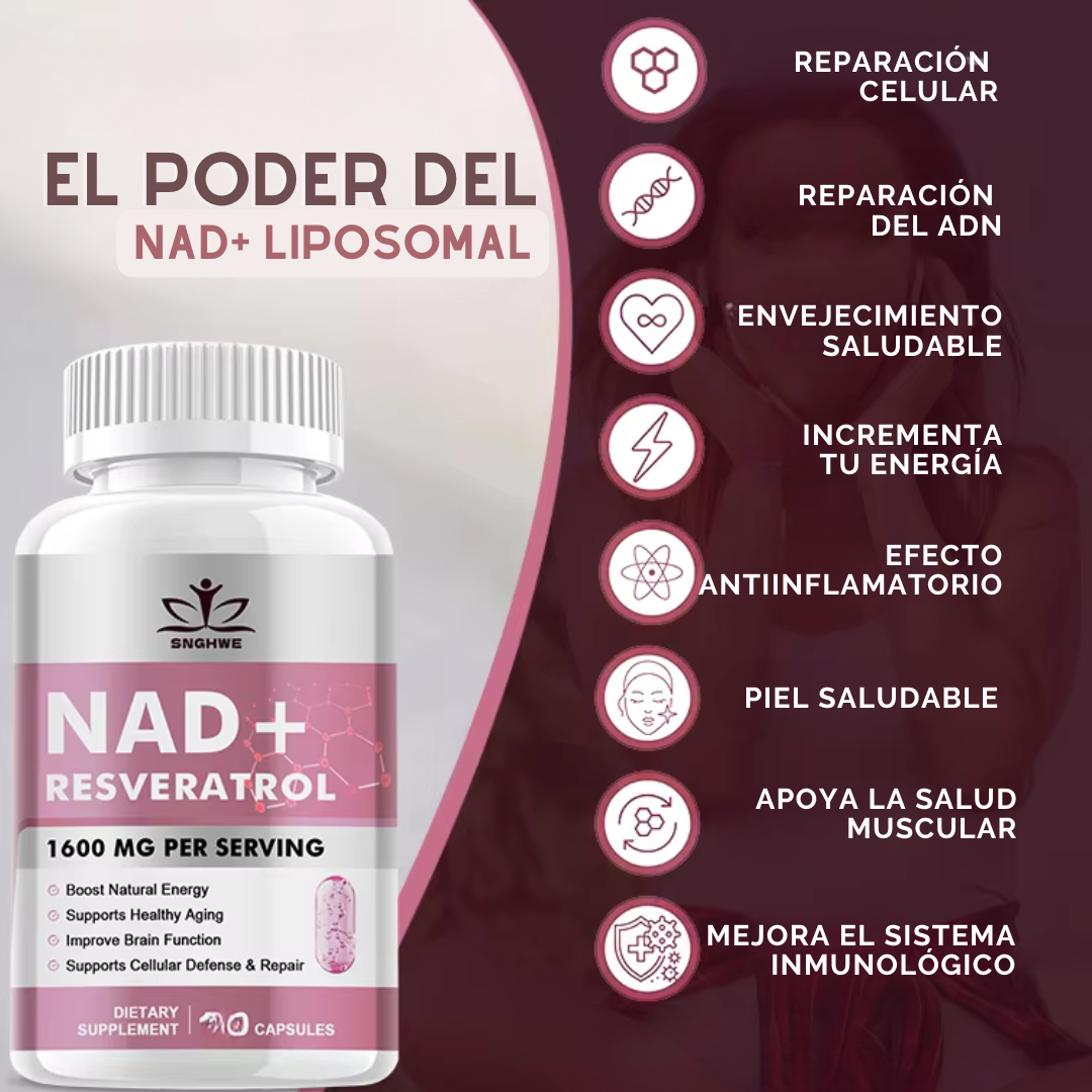 NAD+ RESVERATROL 60 CÁPSULAS